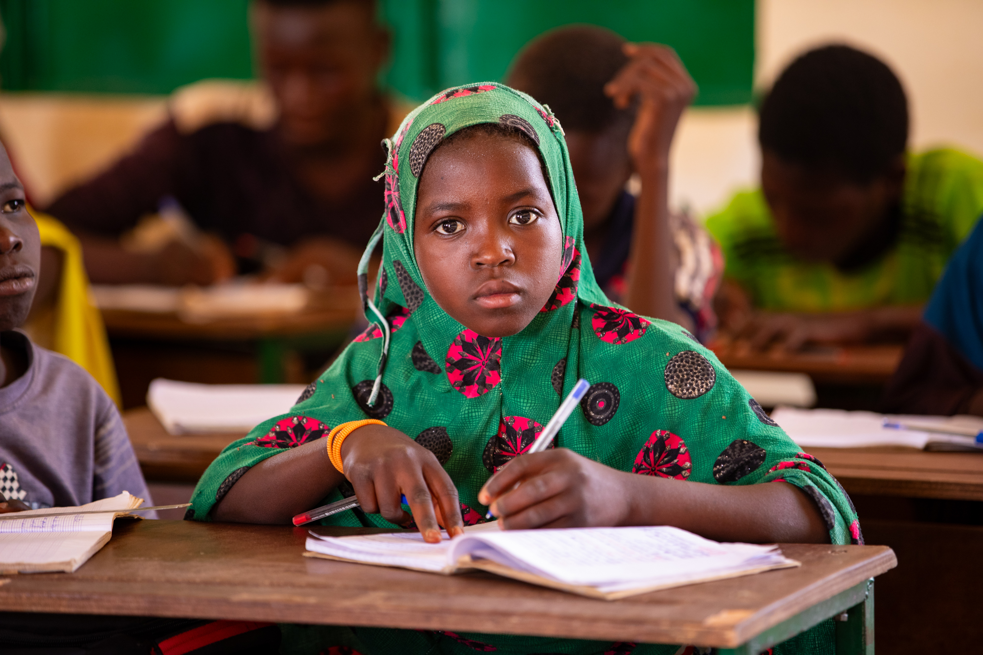 Girl in Niger Attends School