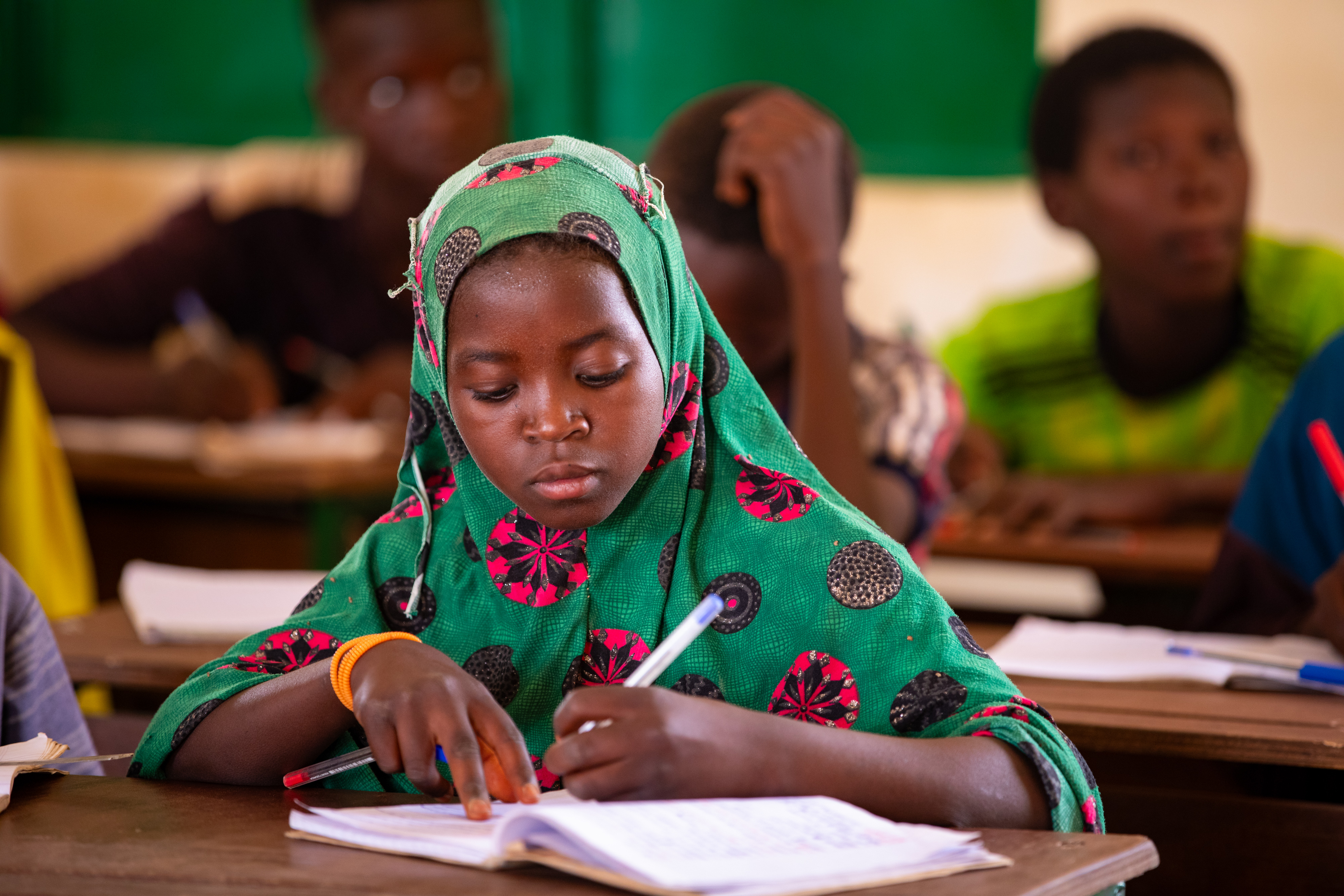 Girl in Niger Attends School