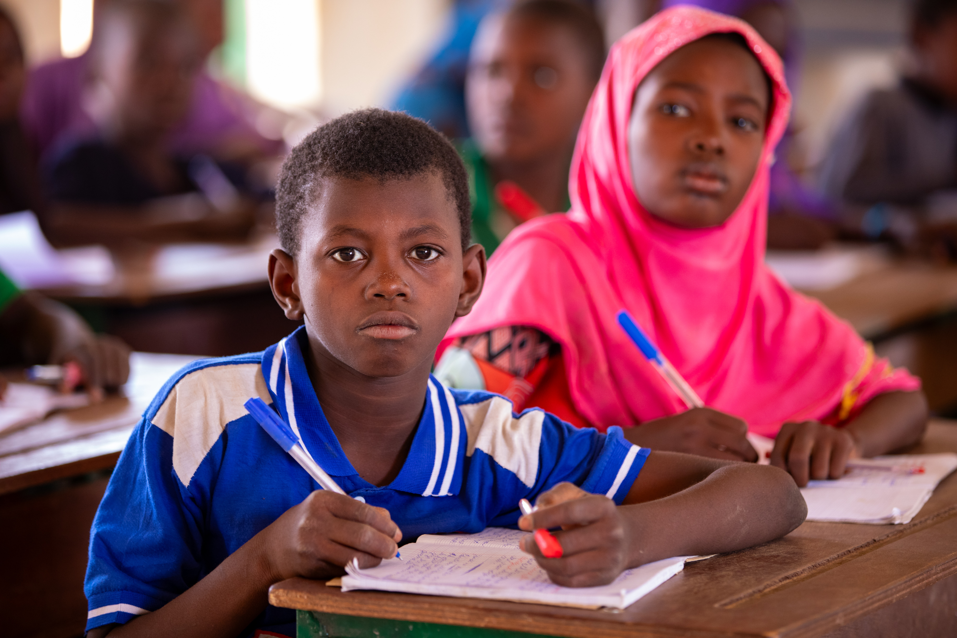 Boy in School in Niger