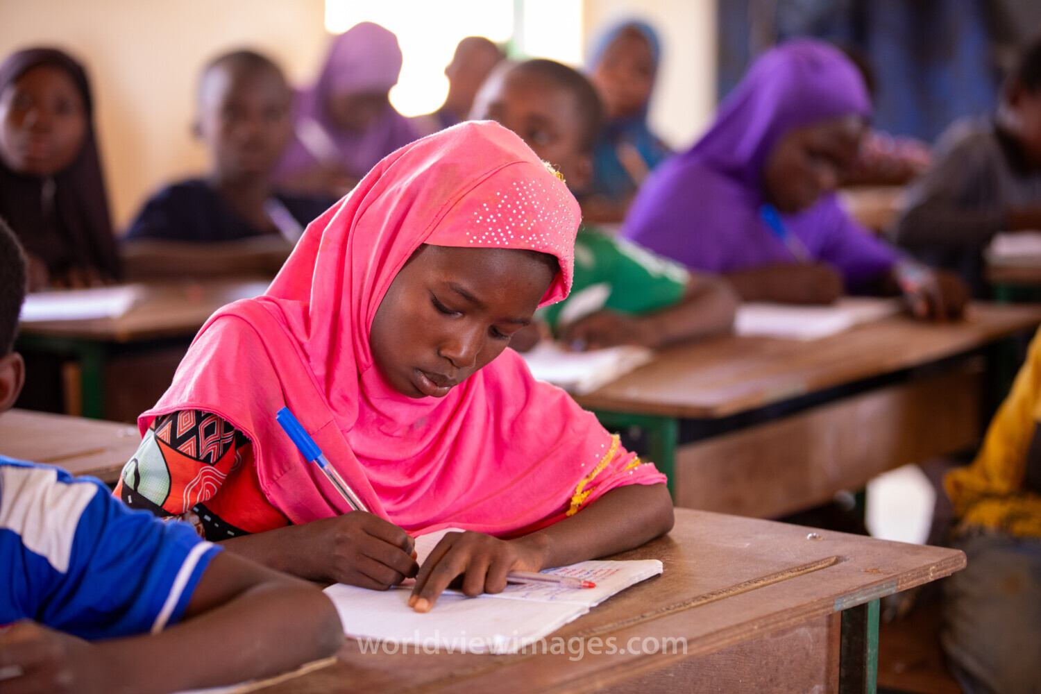 Girl in Niger Attends School