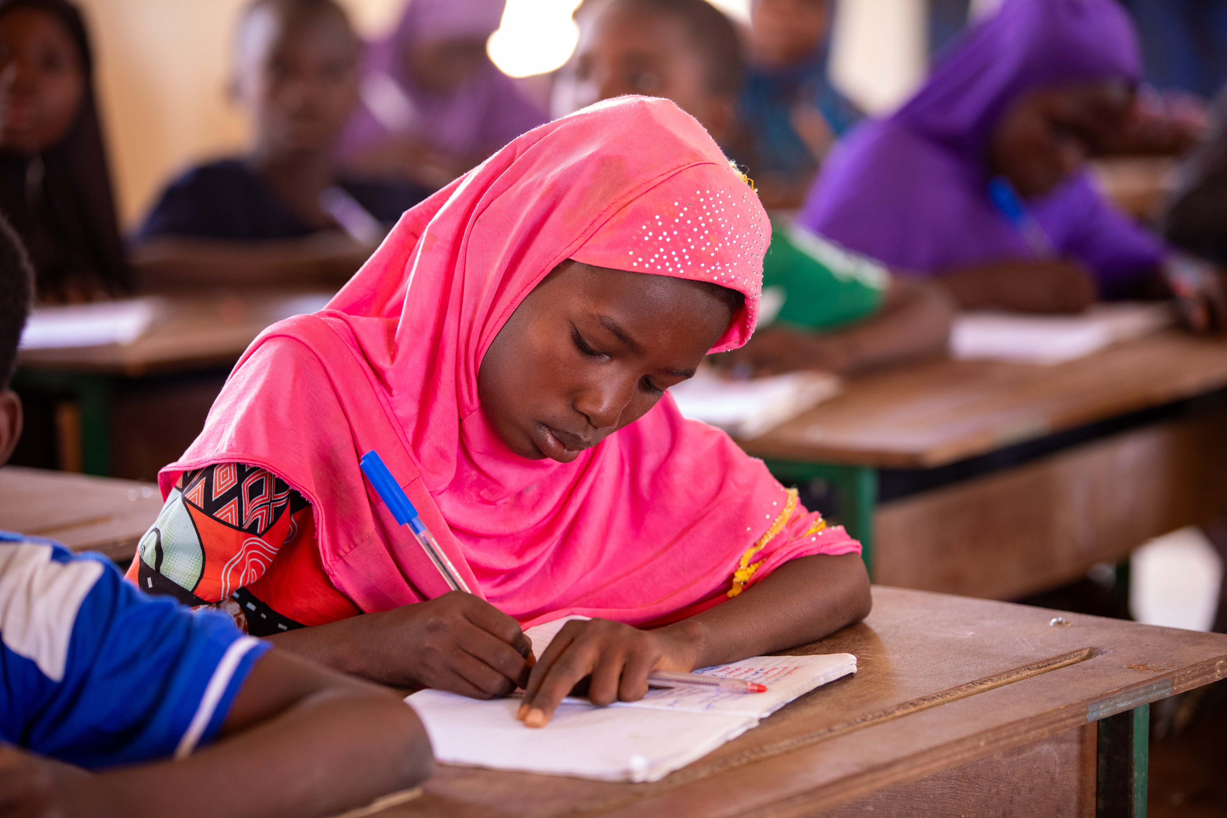 Girl in Niger Attends School