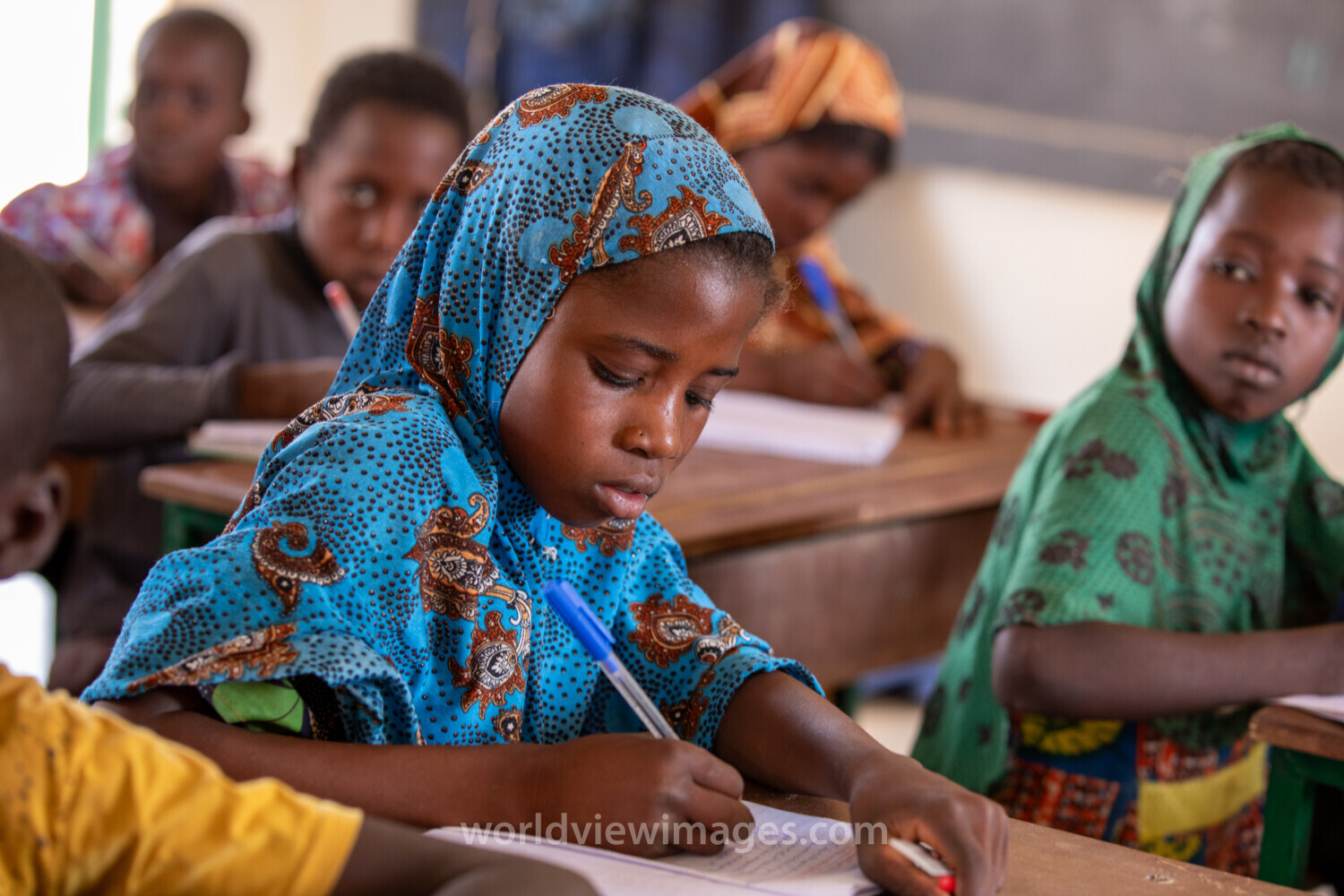 Girl in Niger Attends School
