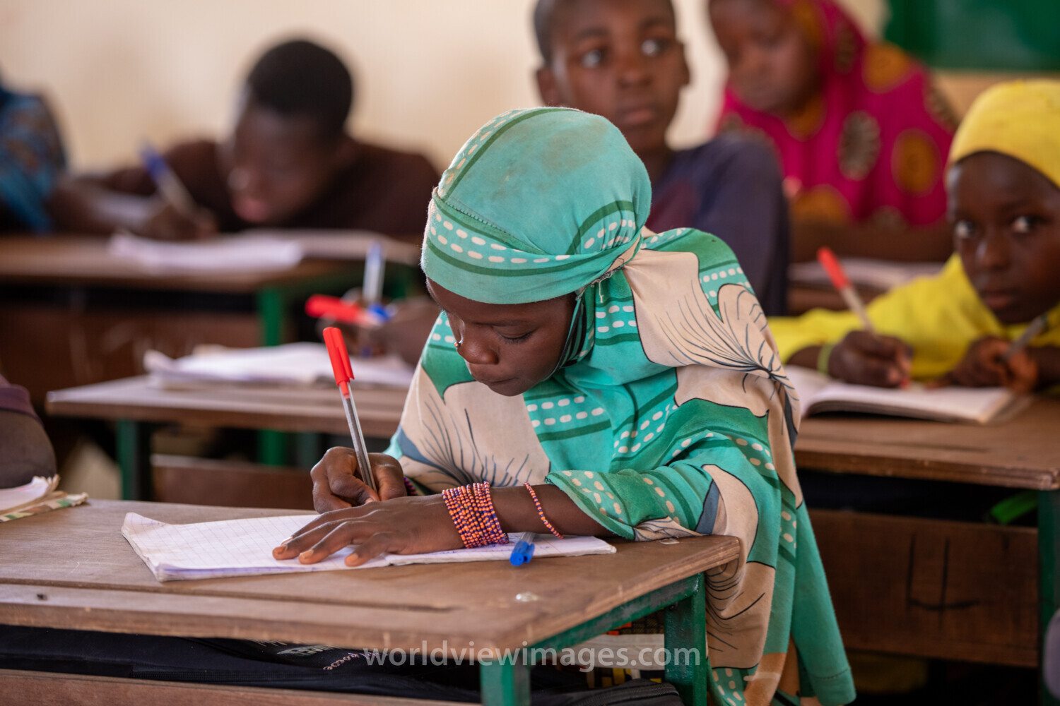 Girl in Niger Attends School