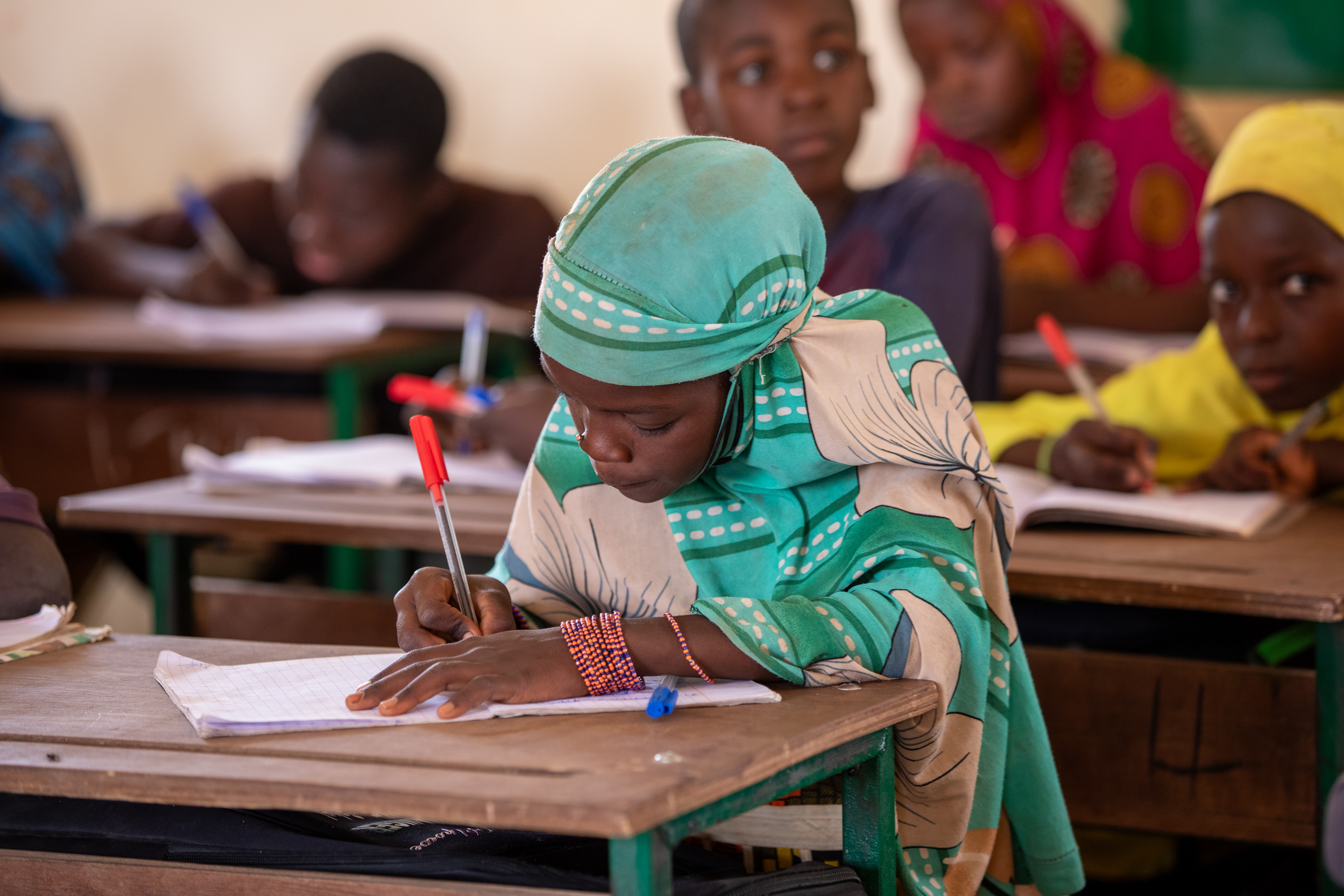 Girl in Niger Attends School