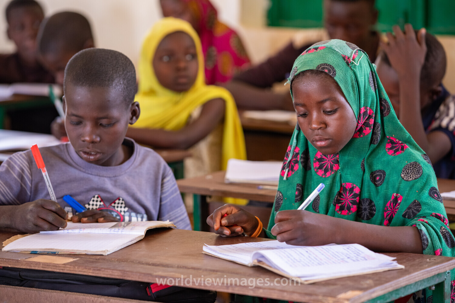 Girl in Niger Attends School