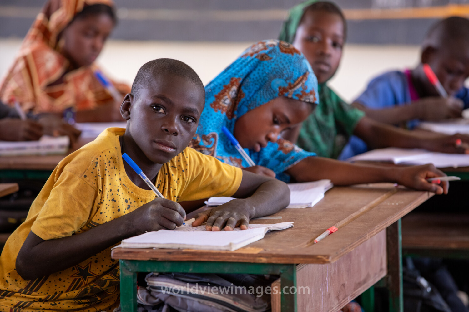 Boy in School in Niger