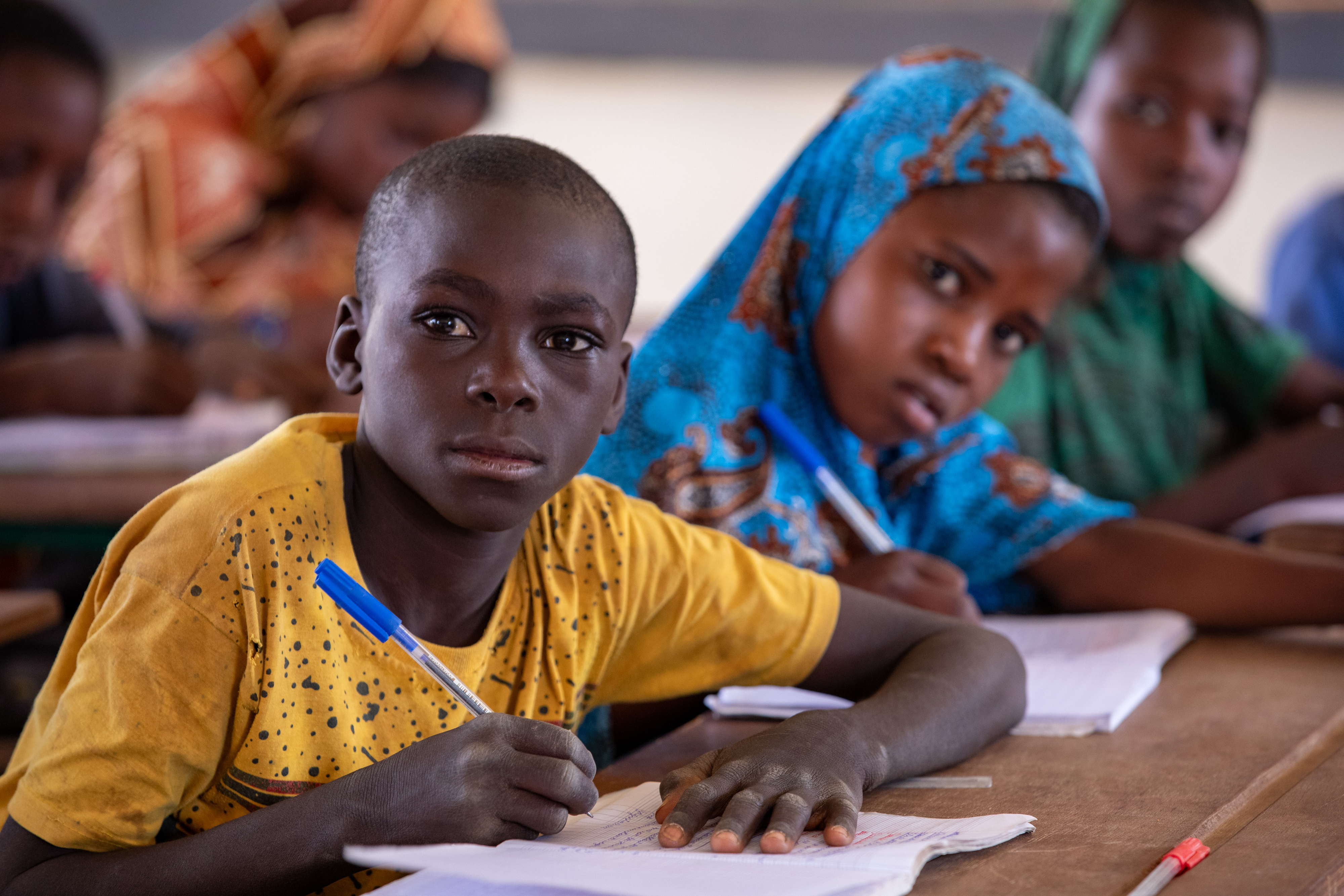 Boy in School in Niger