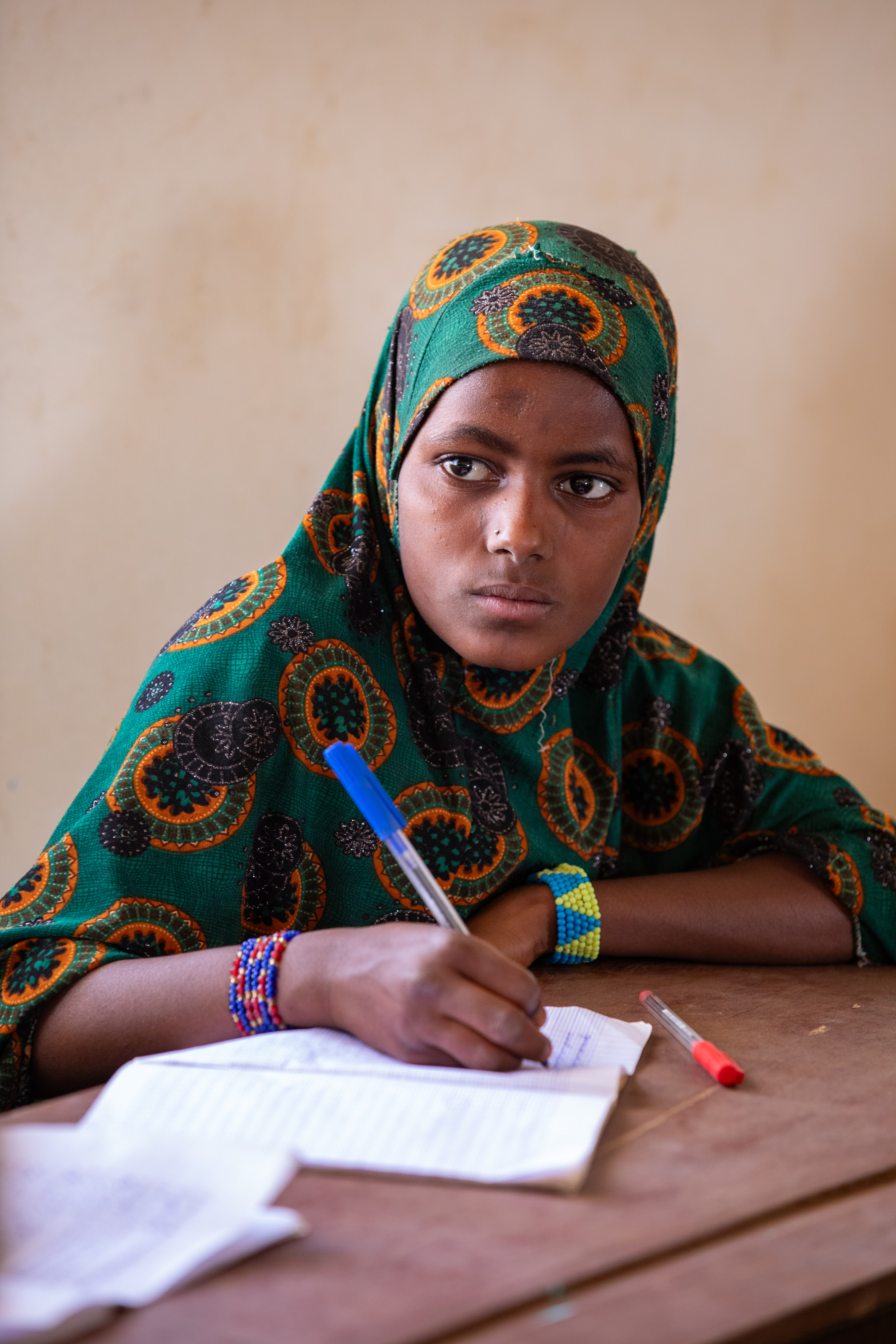 Girl in Niger Attends School