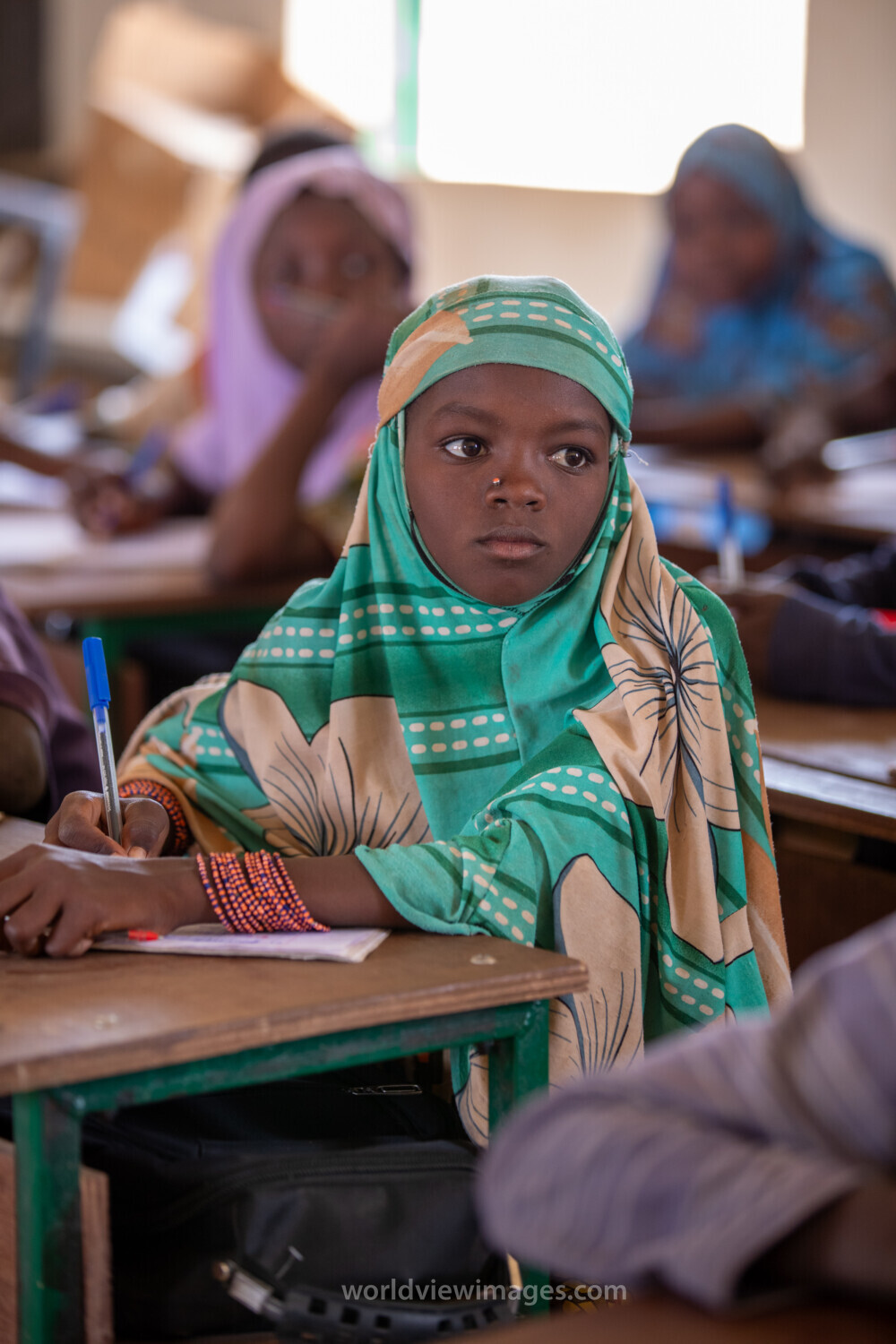 Girl in Niger Attends School