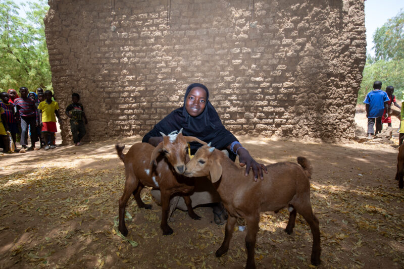 Girl and her Goat in Niger — As a way to promote income generation and food security, ADRA provides goats and training on how to take care of goats in Niger,...