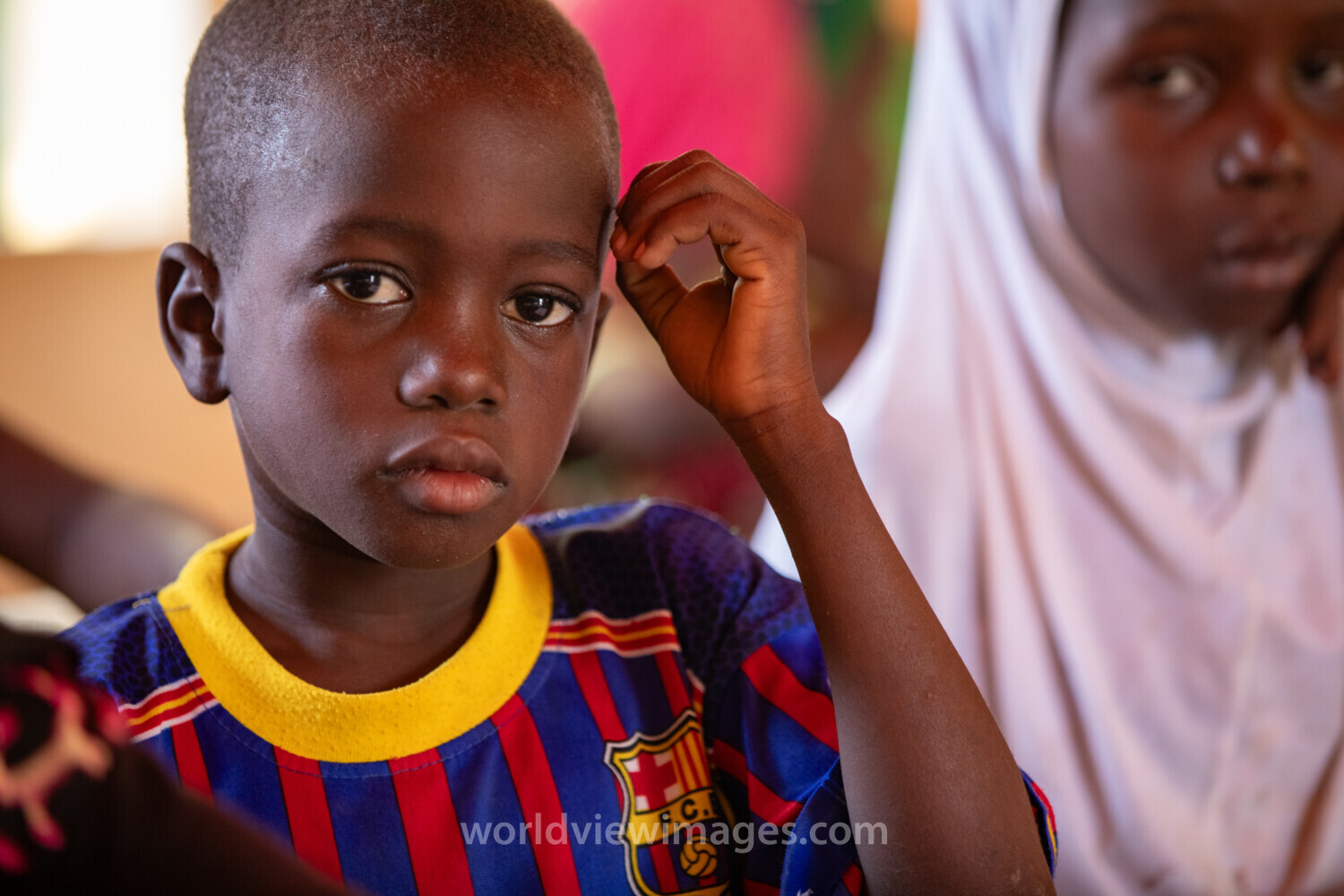Boy in School in Niger