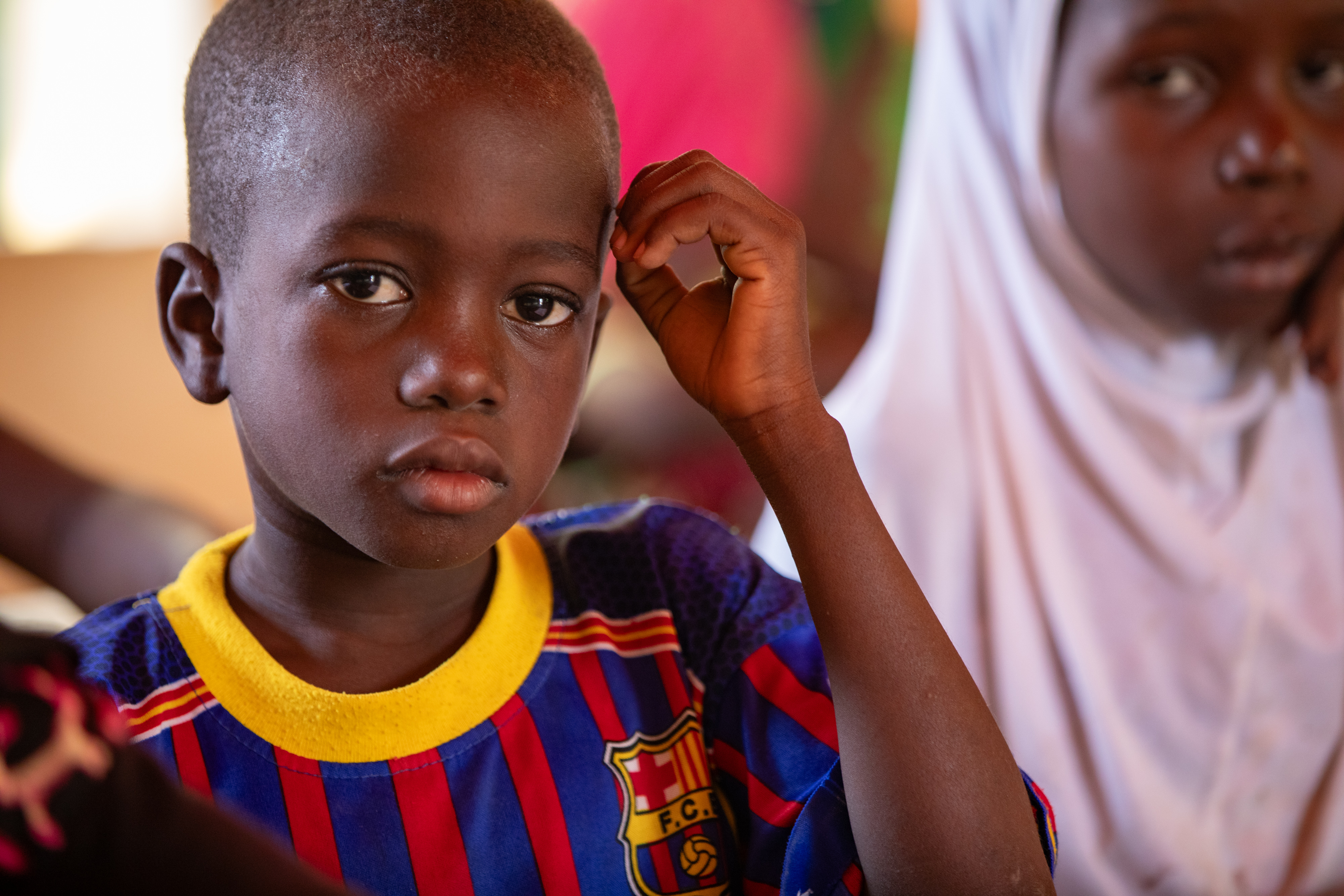 Boy in School in Niger