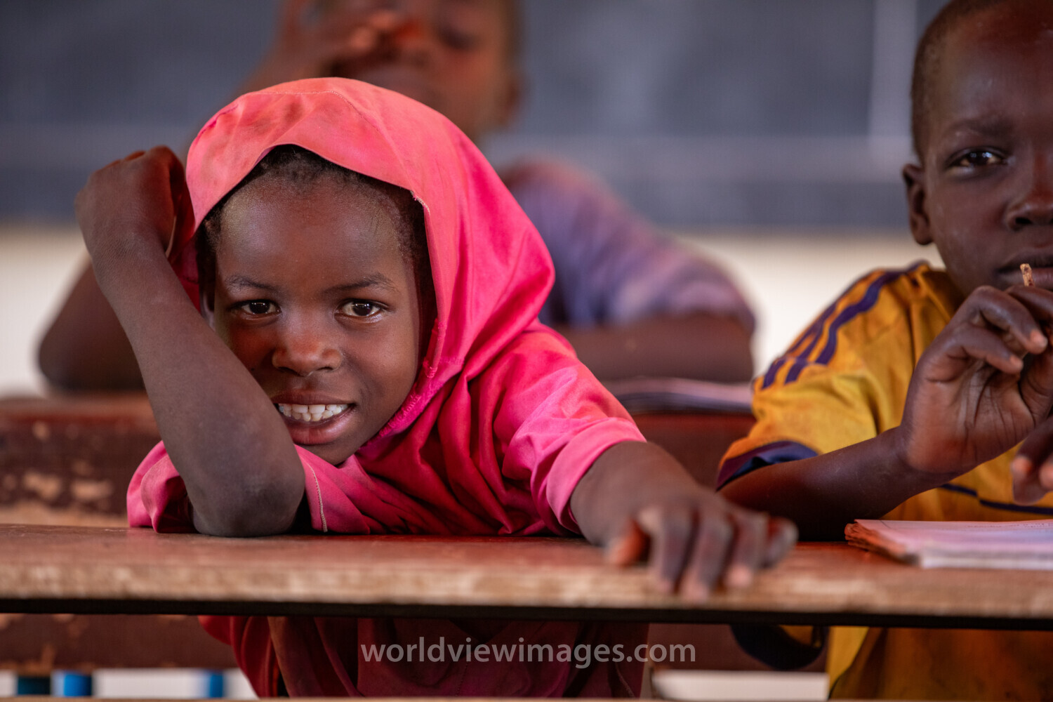 Girl in Niger Attends School