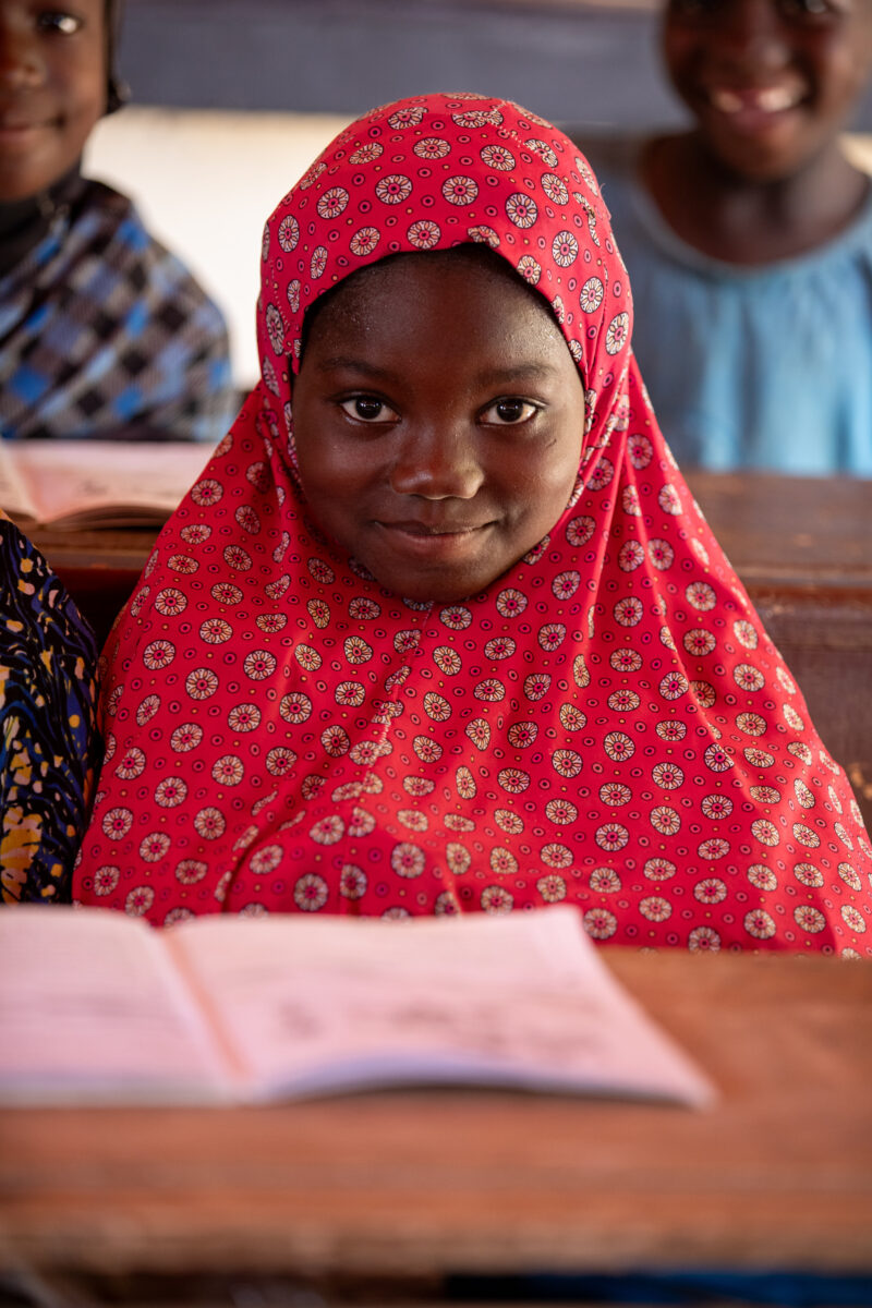 Girl in Niger Attends School — With a long tradition of early marriage, most girls in Niger drop out of school after the second grade — Africa, Education, Ey...
