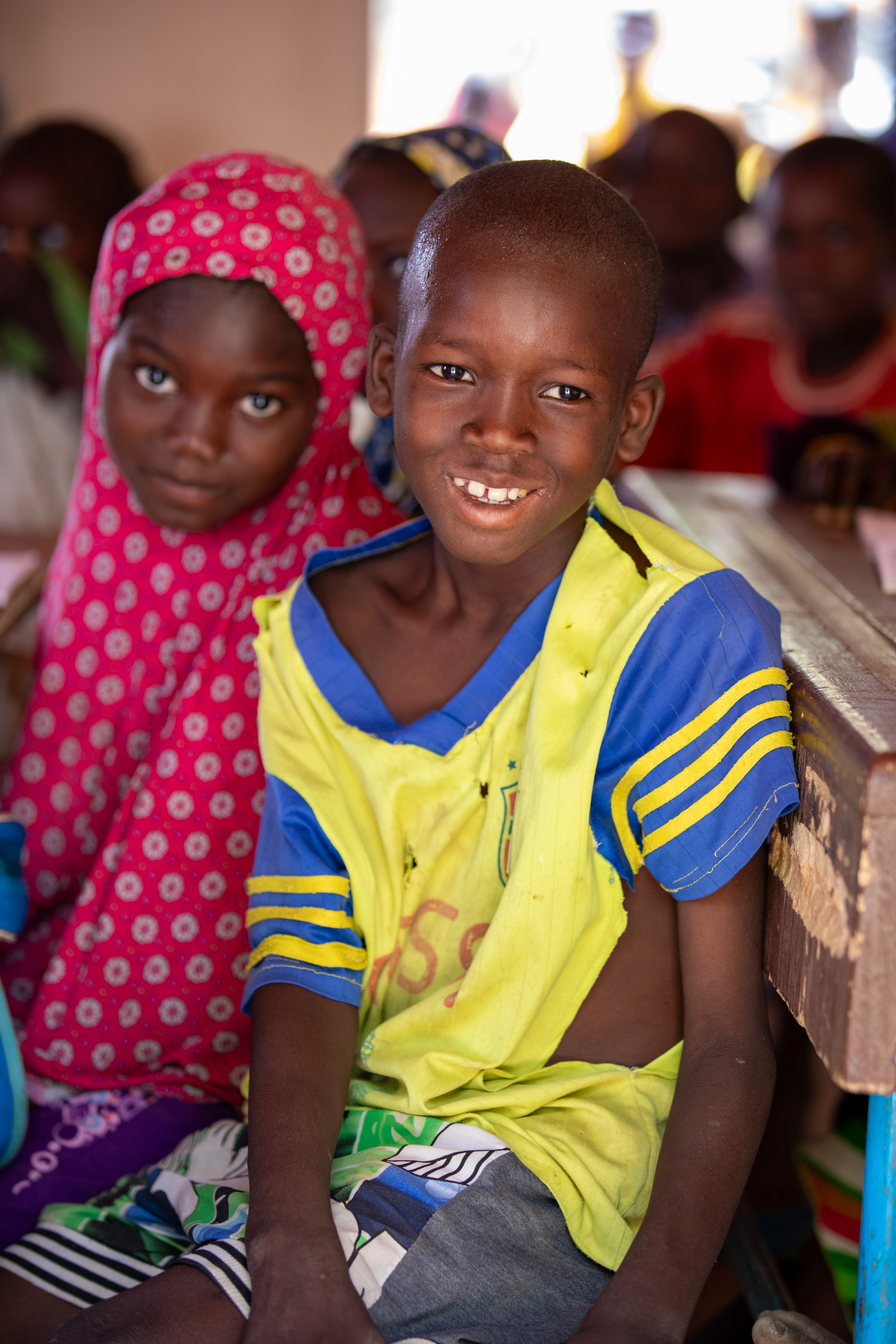 Boy in School in Niger