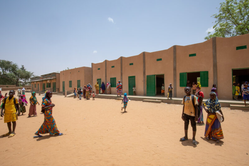 School in Niger — Students enjoy modern classrooms, built for them by ADRA Norway — Africa, Ball Game, Desert, Education, Nature
