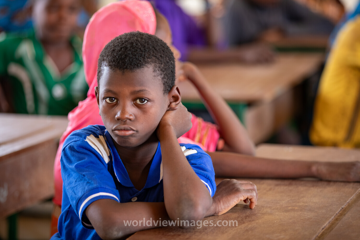 Boy in School in Niger