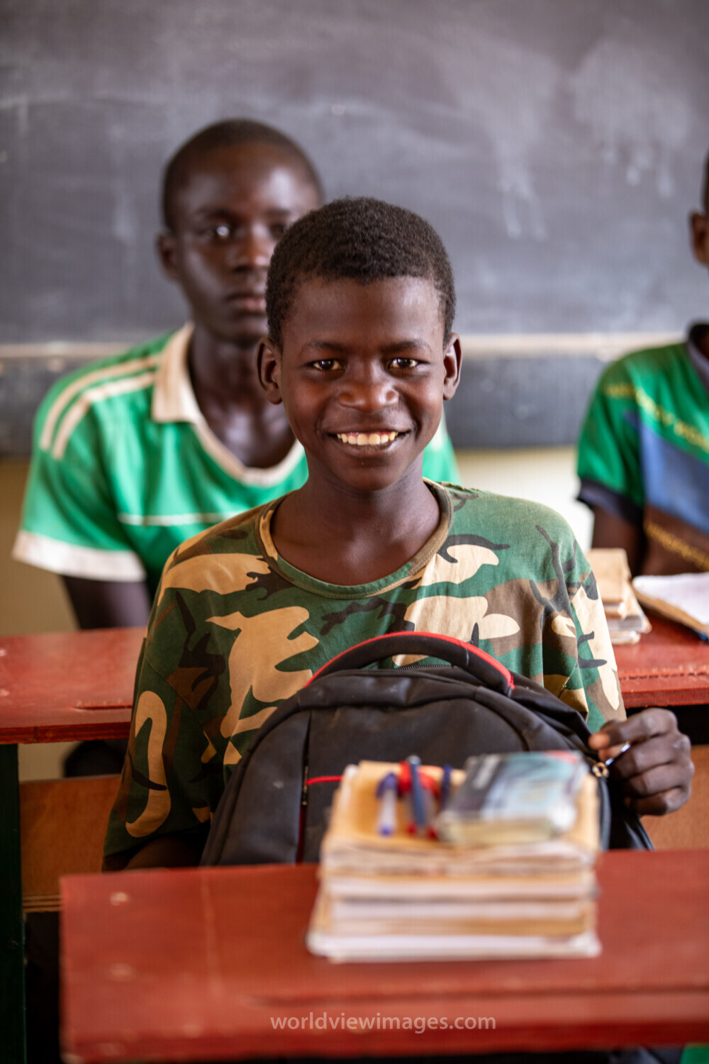 Boy in School in Niger