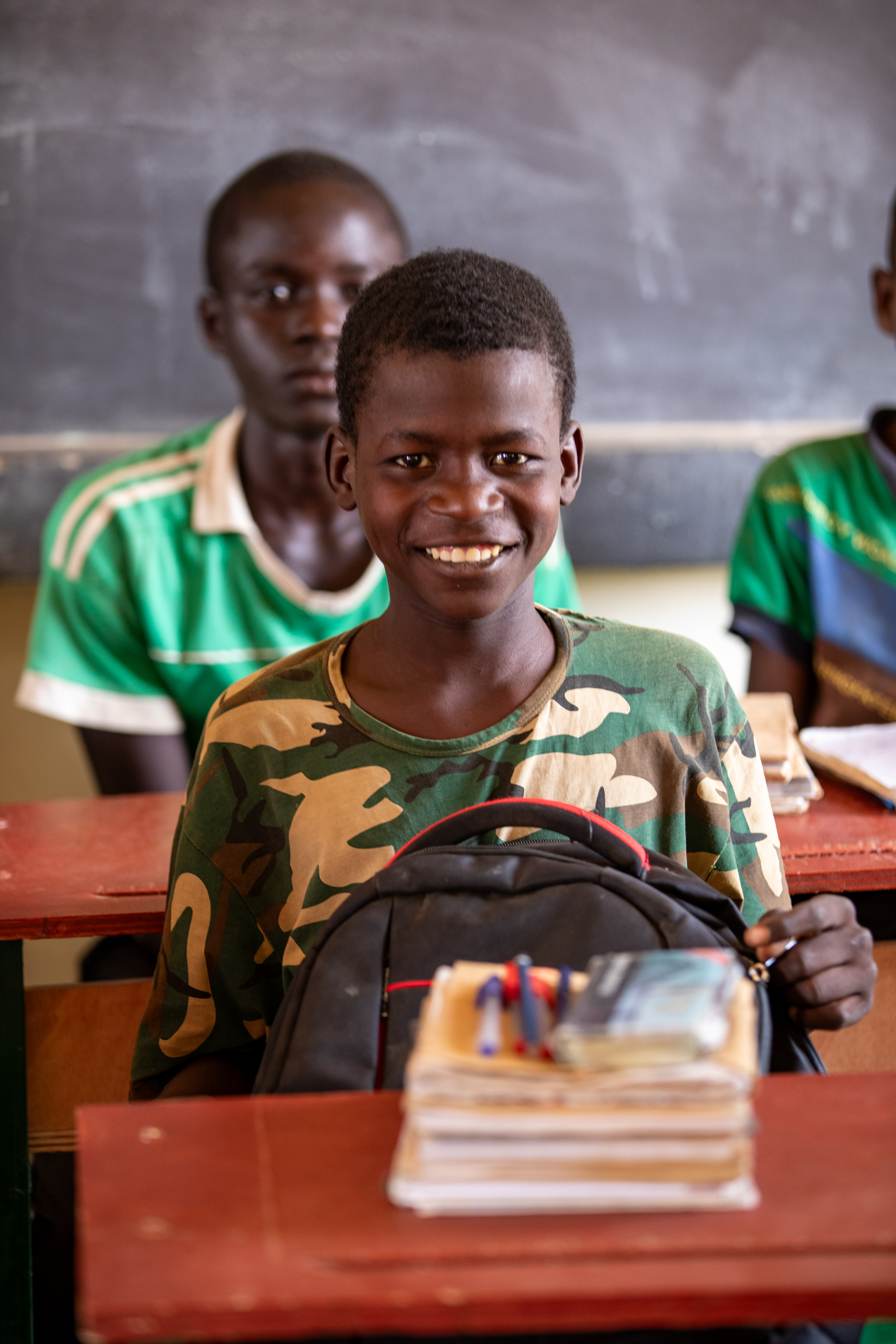 Boy in School in Niger