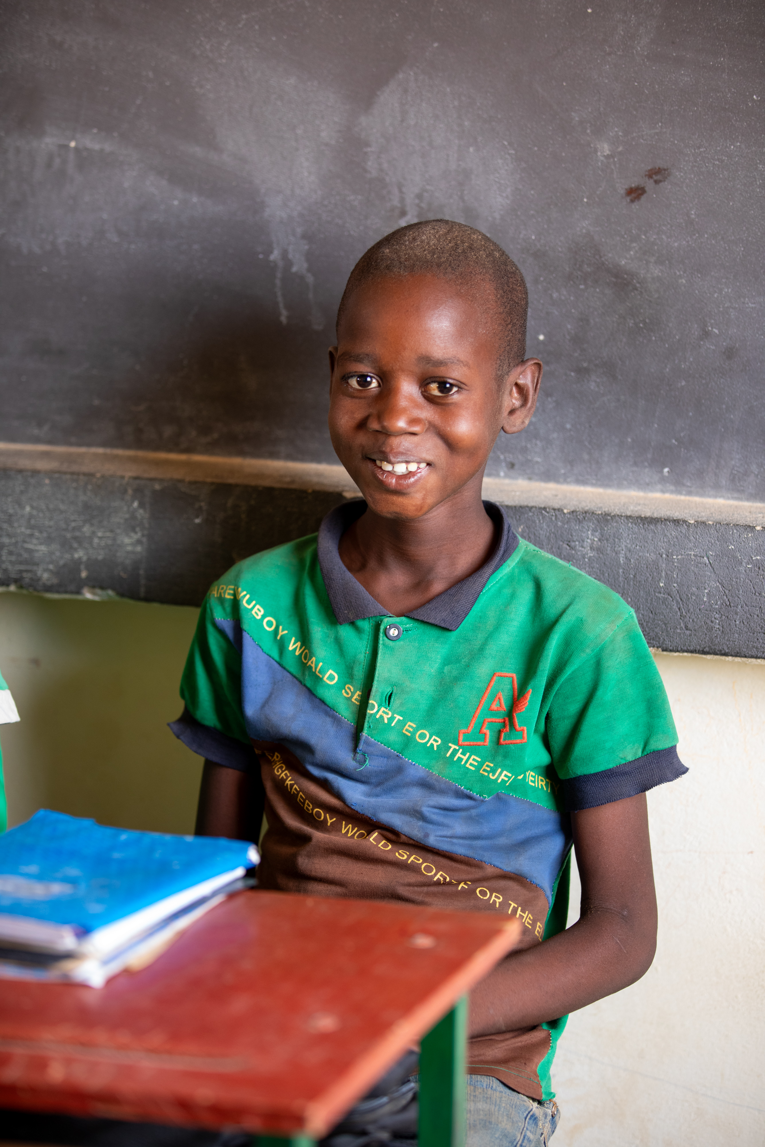 Boy in School in Niger