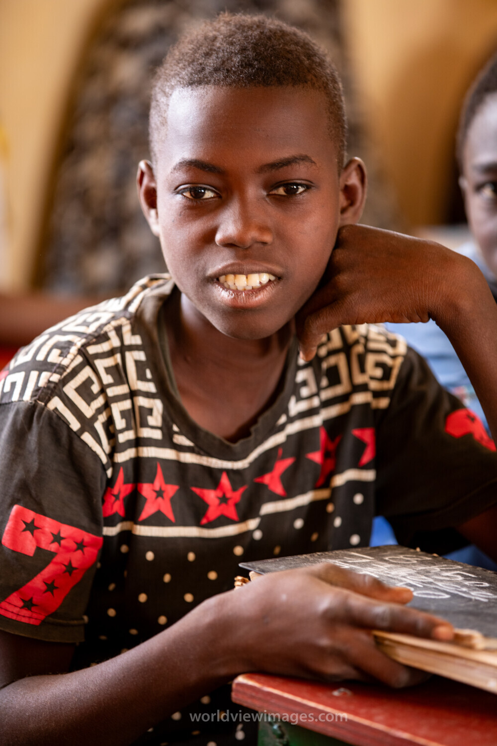Boy in School in Niger