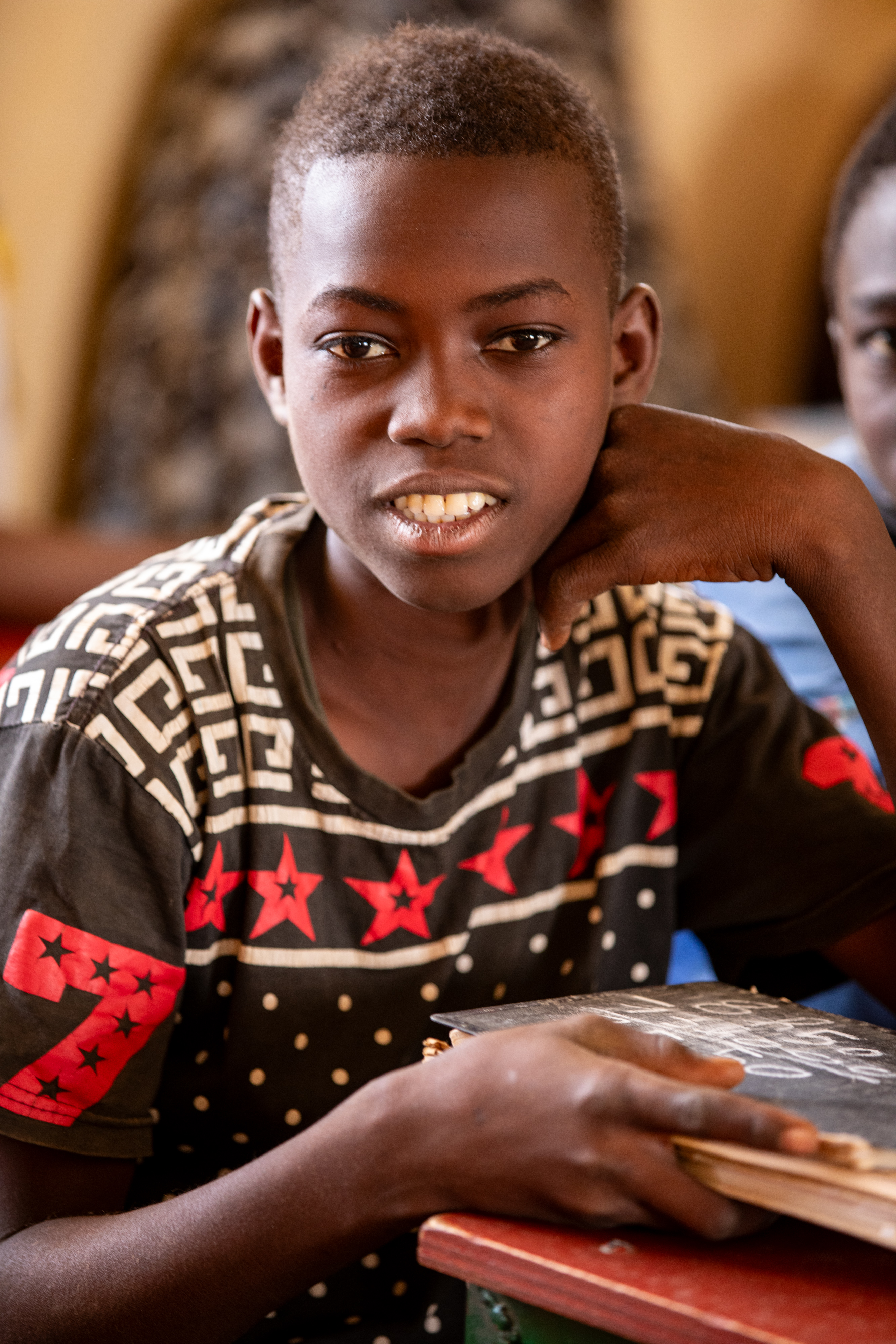Boy in School in Niger