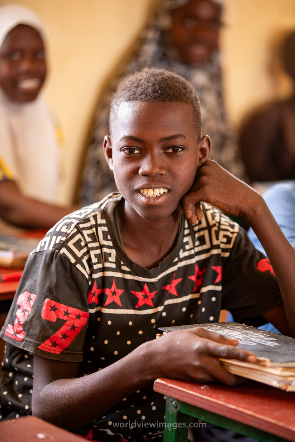 Boy in School in Niger
