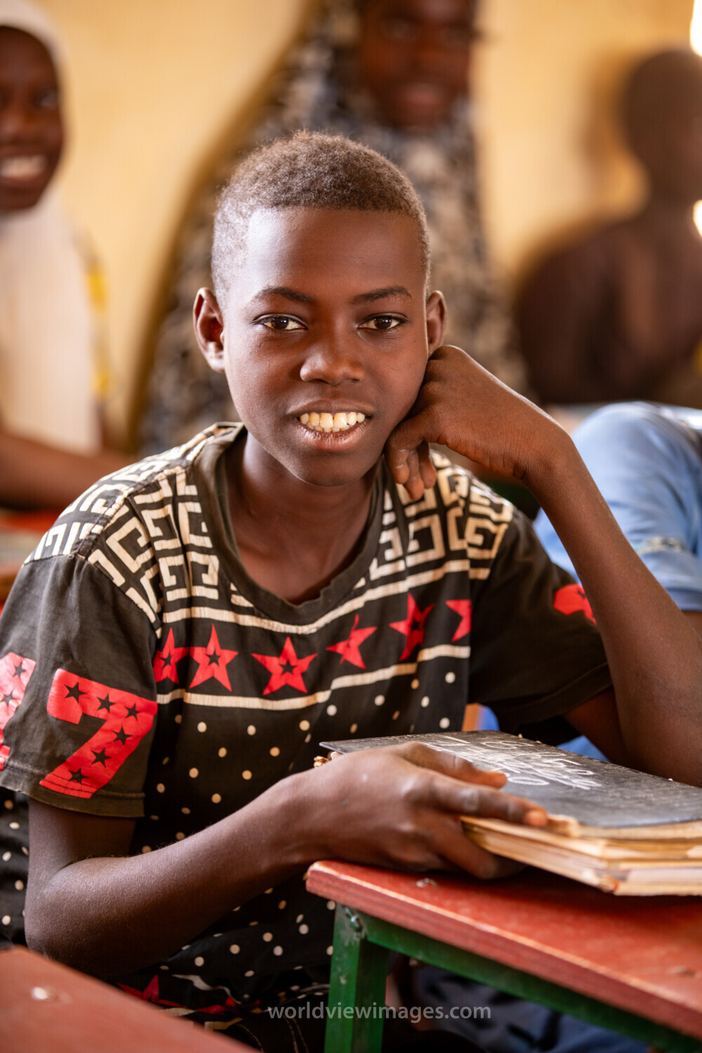Boy in School in Niger