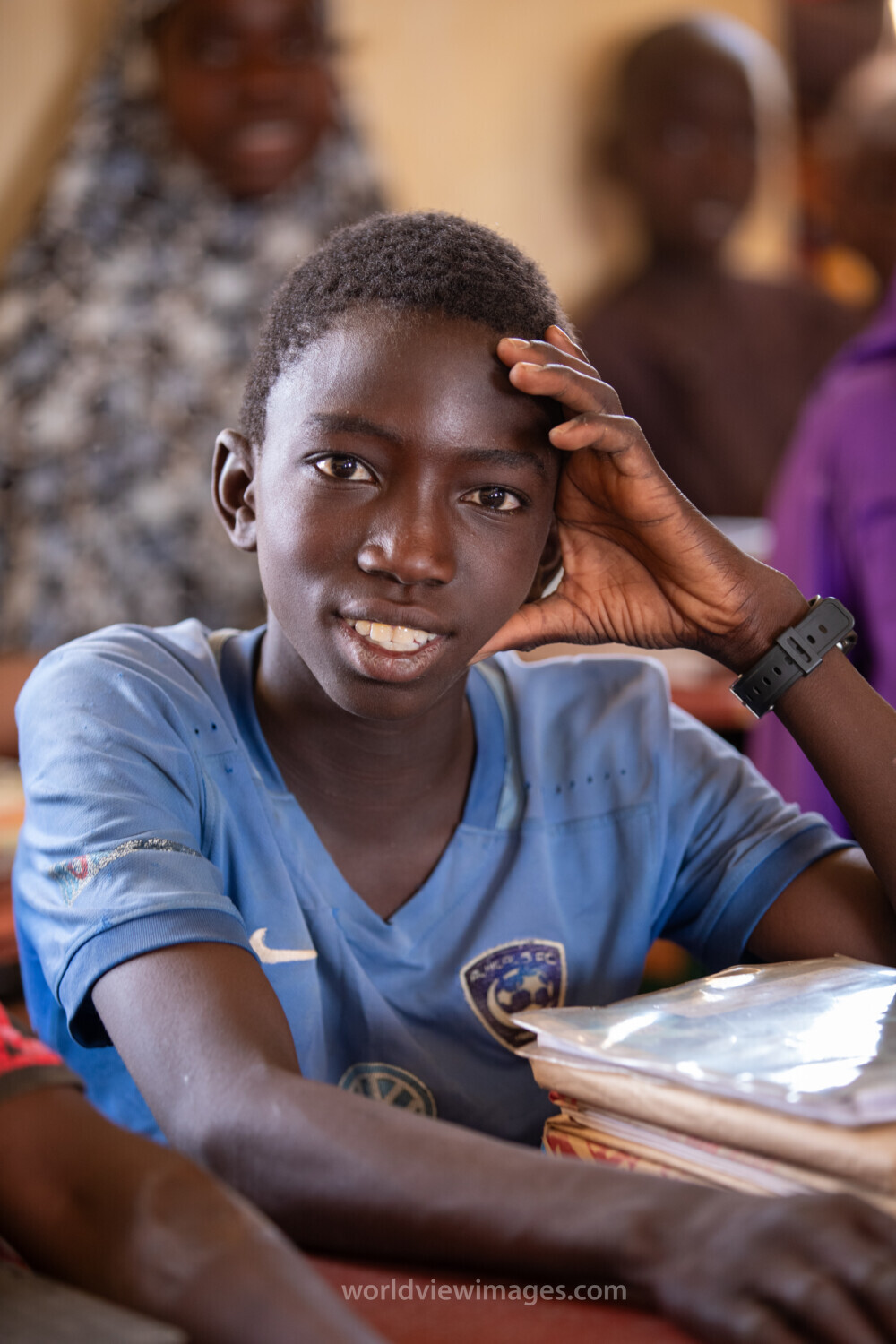 Boy in School in Niger