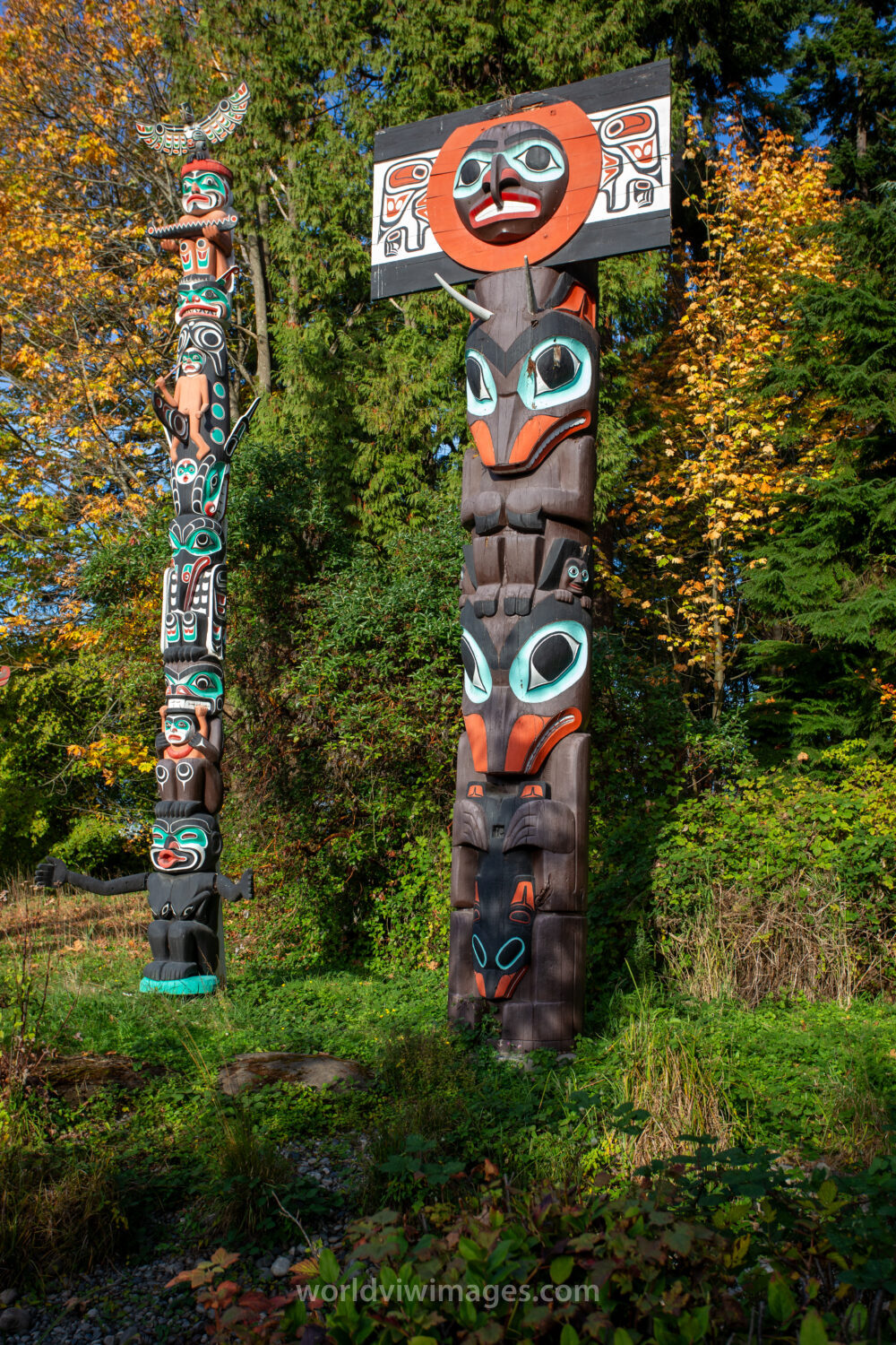 Totem Poles in Stanly Park