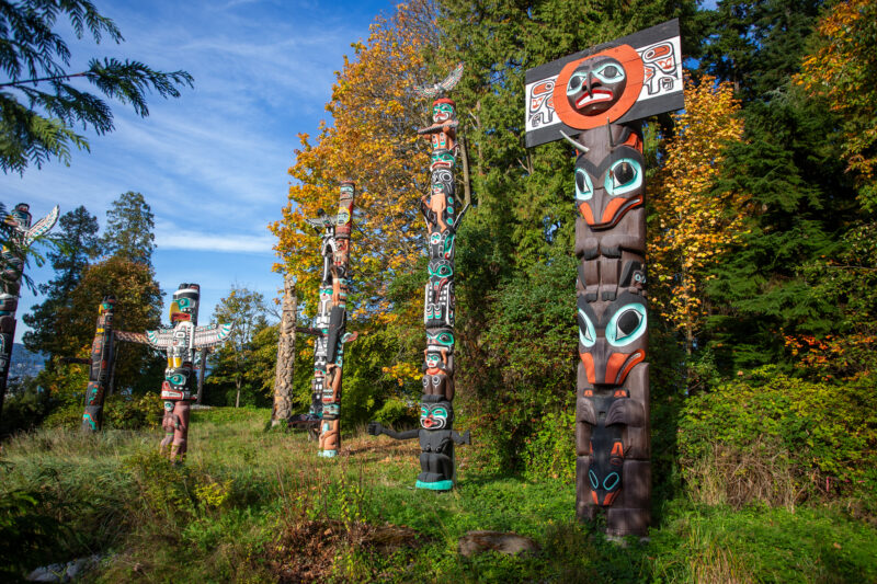 Totem Poles in Stanly Park — Beautiful totem poles in Vancouver's Stanley Park display the amazing craft and culture of the indigineous people of Western Can...