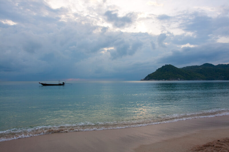Fishing Boat in Thailand — Beach, Nature, Sand, Unsaturated, Thailand