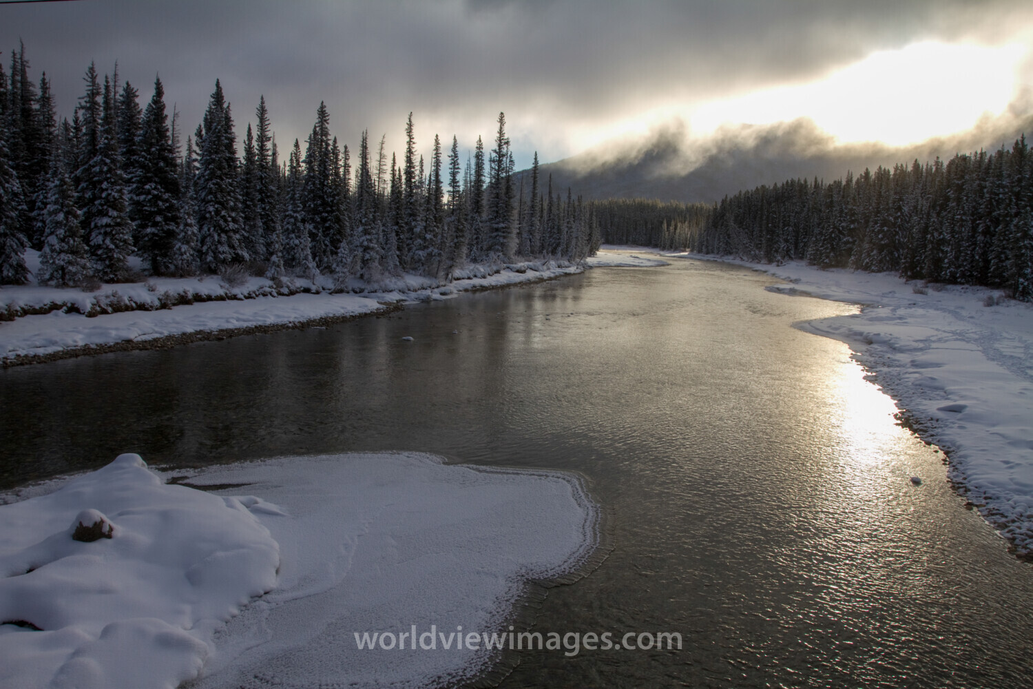 Bow River in Winter