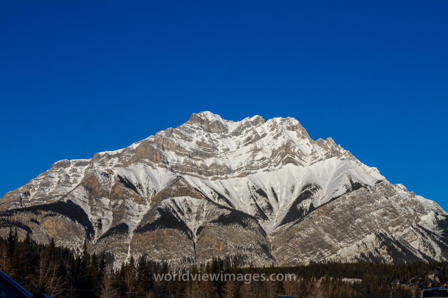 Mountain Scene in Winter