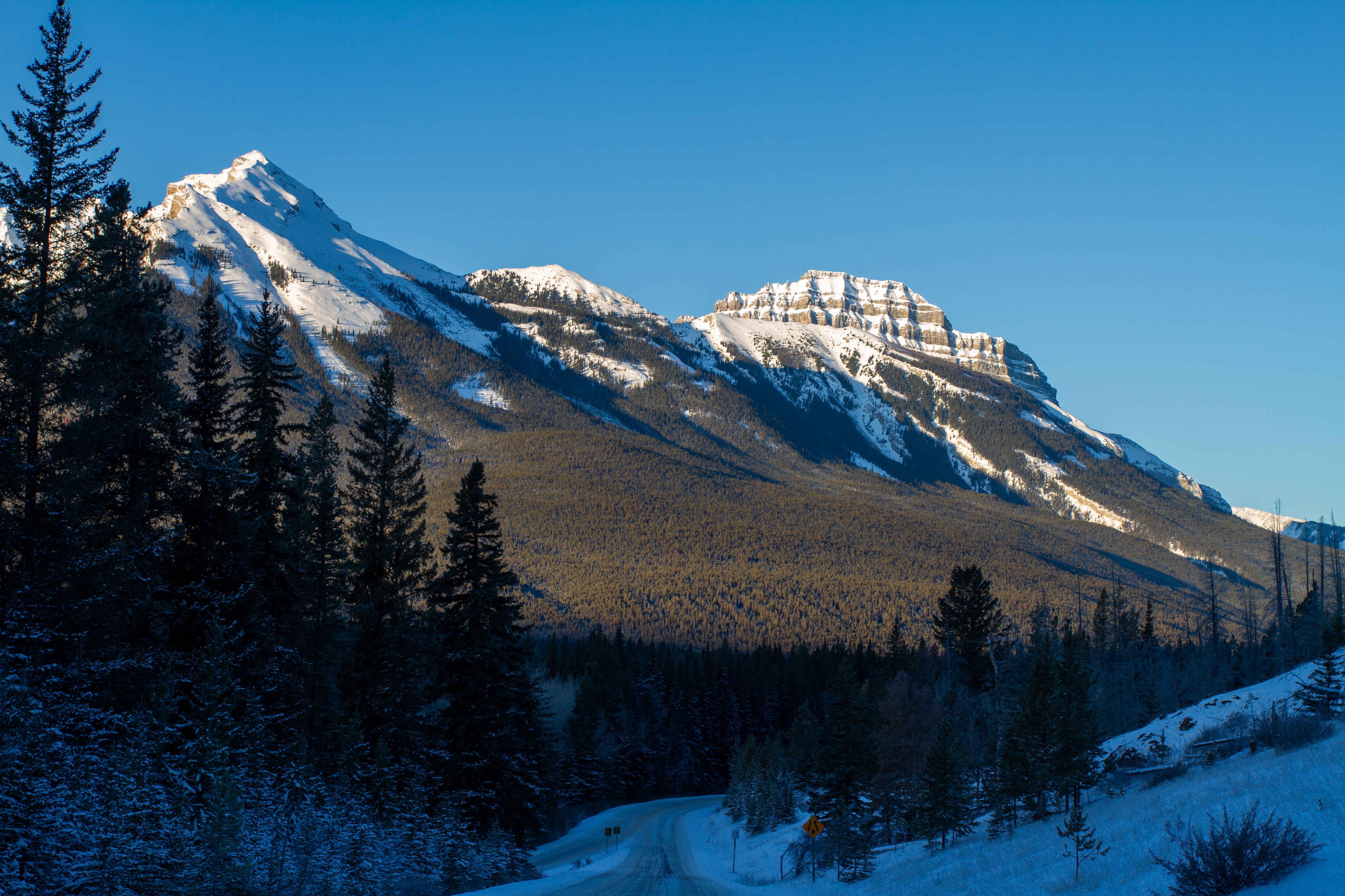 Mountain Scene in Winter