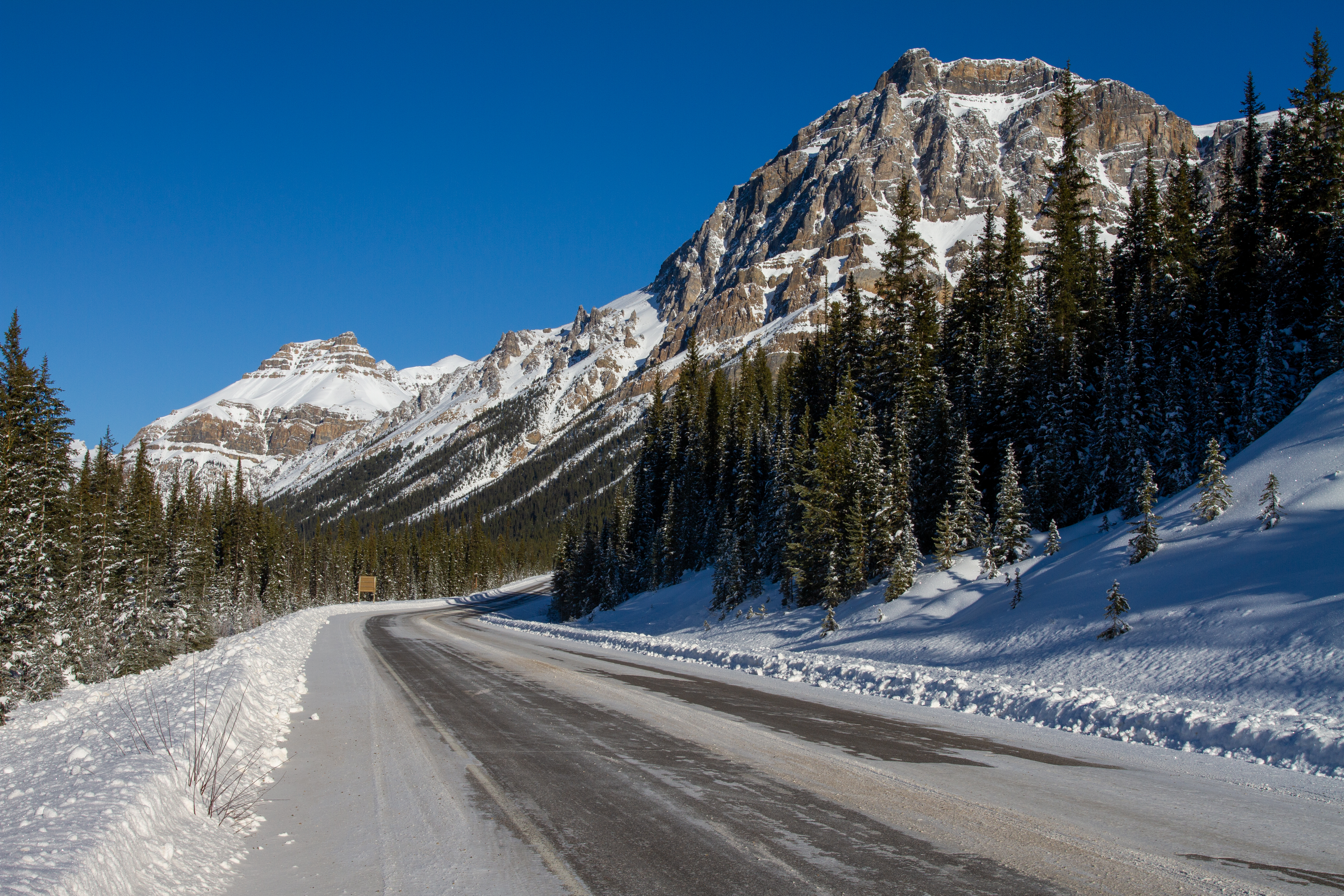 Mountain Scene in Winter