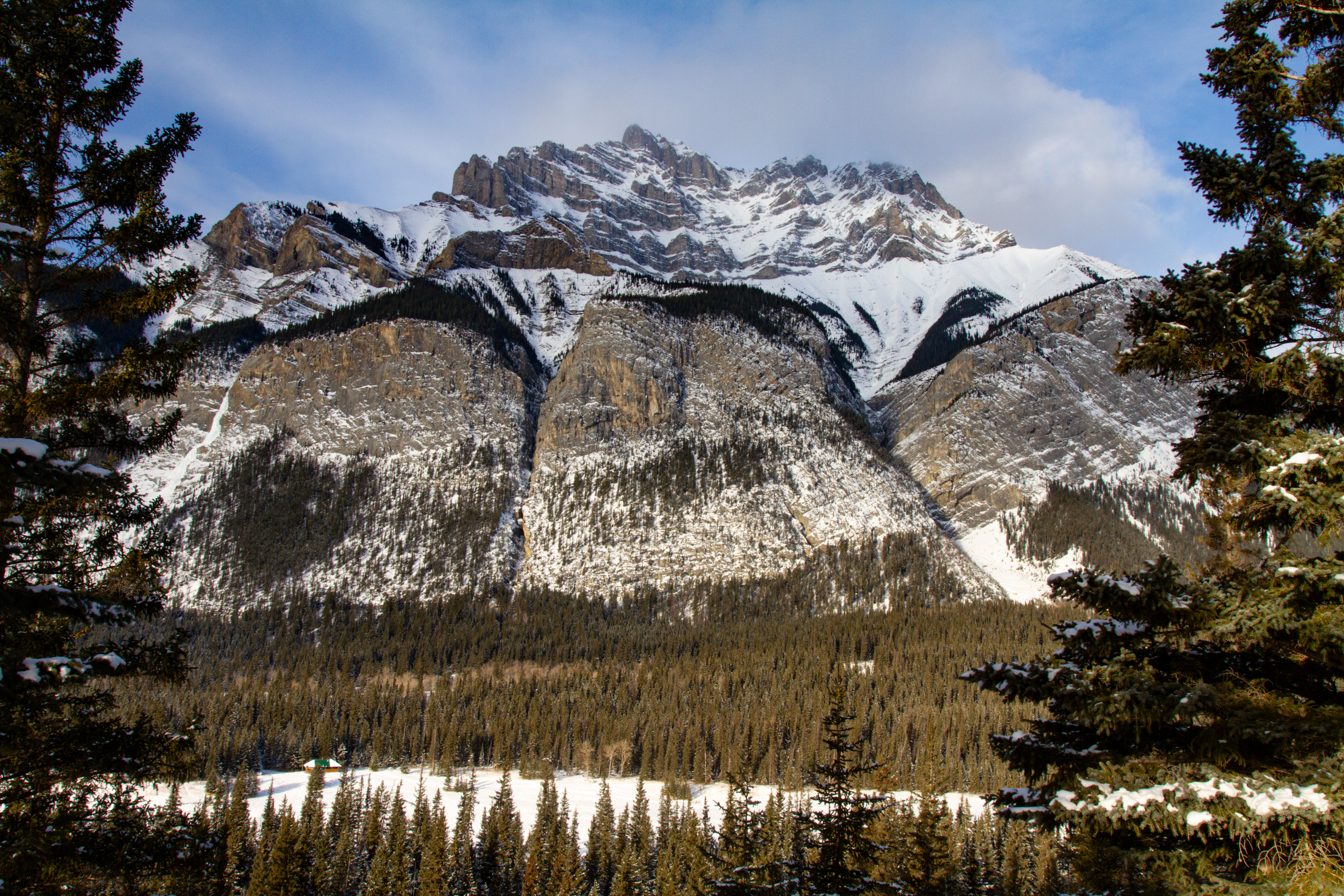 Mountain Scene in Winter
