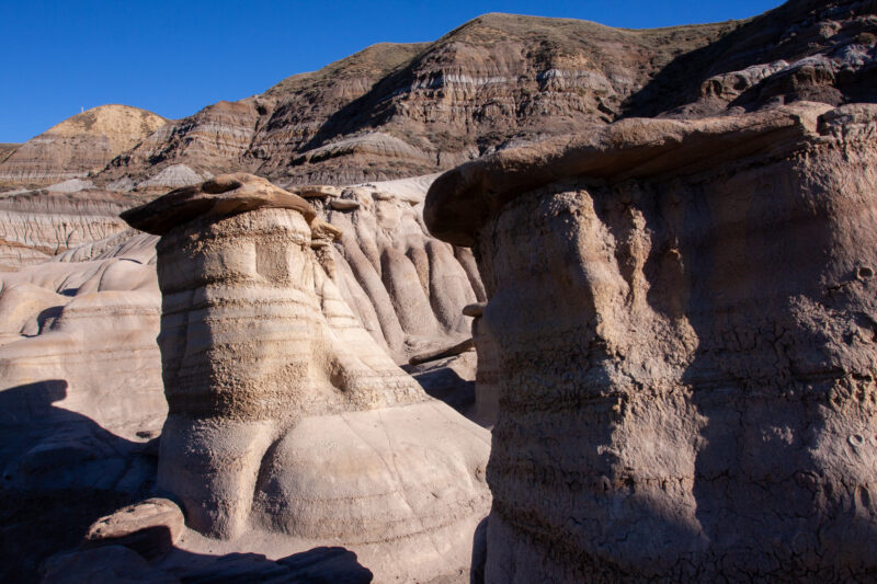 The Badlands of Alberta — Sandstone formations near Drumheller, Alberta — Alberta, Canada, Drumheller, Baddlands, Hoodoos