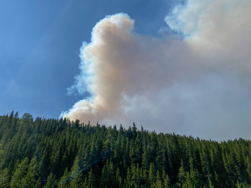 Smoke from Forest Fire — Mountain, Nature, British Columbia, Canada