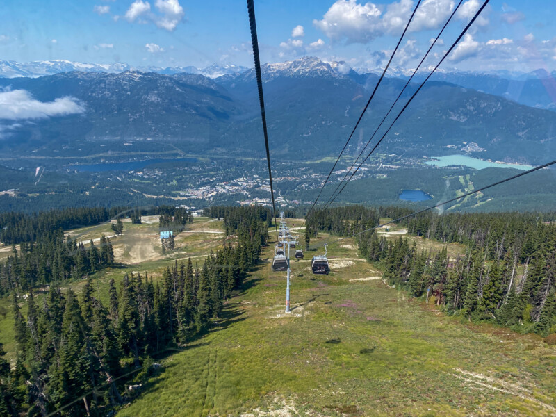 Gondola at Whistler in Summer — Cable Car, Complementary Colors, Mountain, Nature, Vehicle