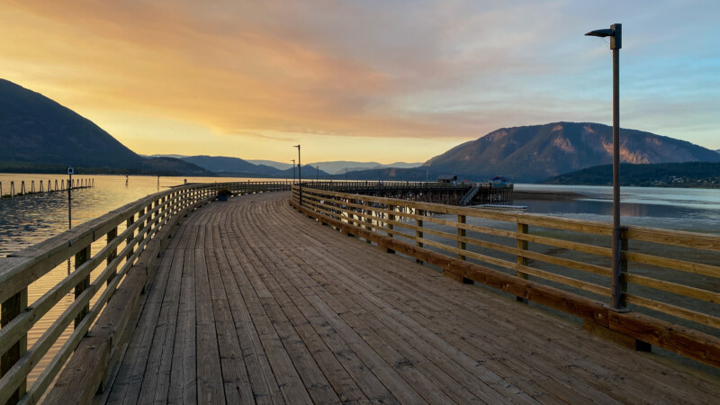 Sunset Scenic in British Columbia — Architecture, Beach, Lake, Leading Lines, Nature