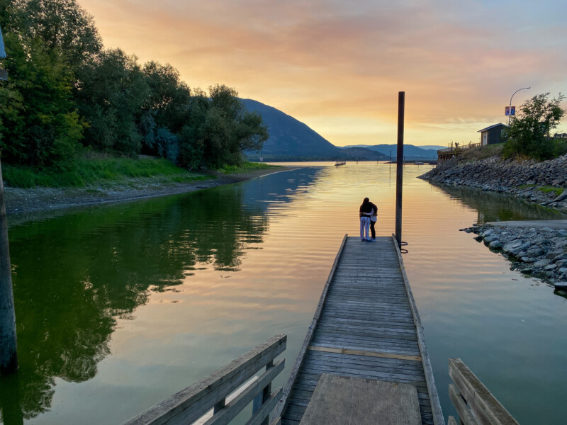 Sunset Scenic in British Columbia — Lake, Nature, River, Waters, British Columbia