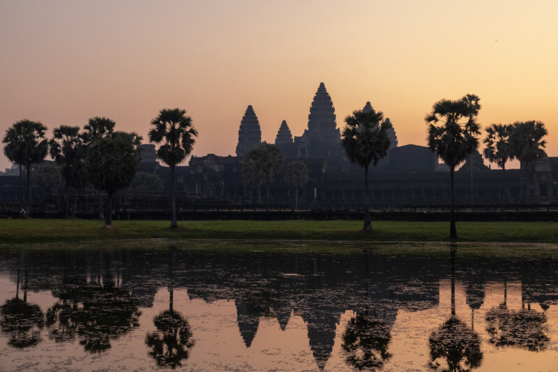 Angkor Wat at. Sunrise — Architecture, Asian Architecture, Building, Religion, Temple