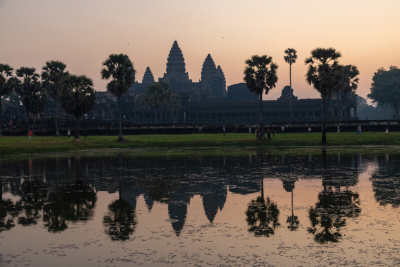 Angkor Wat at. Sunrise — Architecture, Asian Architecture, Building, Religion, Temple