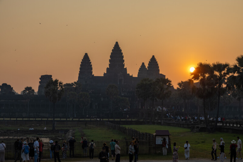 Angkor Wat at. Sunrise — Architecture, Asian Architecture, Building, Person, Religion