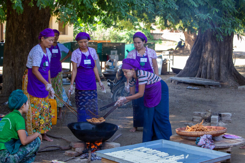 Income through Food Processing — Adult, Beard, Eyes Closed, Eyes Open, Female
