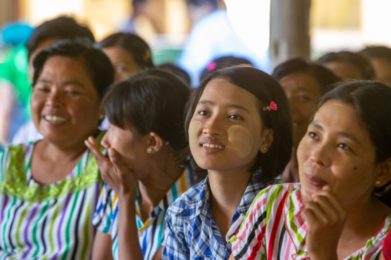 Food Processing Training — People in rural Myanmar learn new ways to make income through food processing. — Adult, Beard, Eyes Closed, Eyes Open, Female