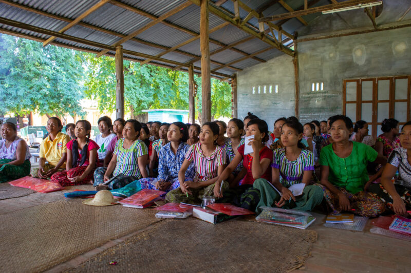 Food Processing Training — People in rural Myanmar learn new ways to make income through food processing. — Adult, Architecture, Building, Eyes Open, Female