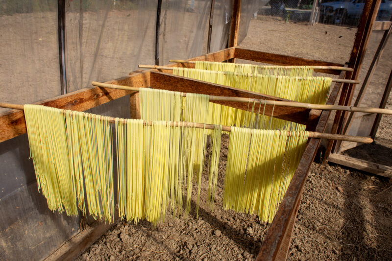 Making Spaghetti — Community income group learn how to make spaghetti as a new way to make income. — Agriculture, Field, Nature, Livelihood