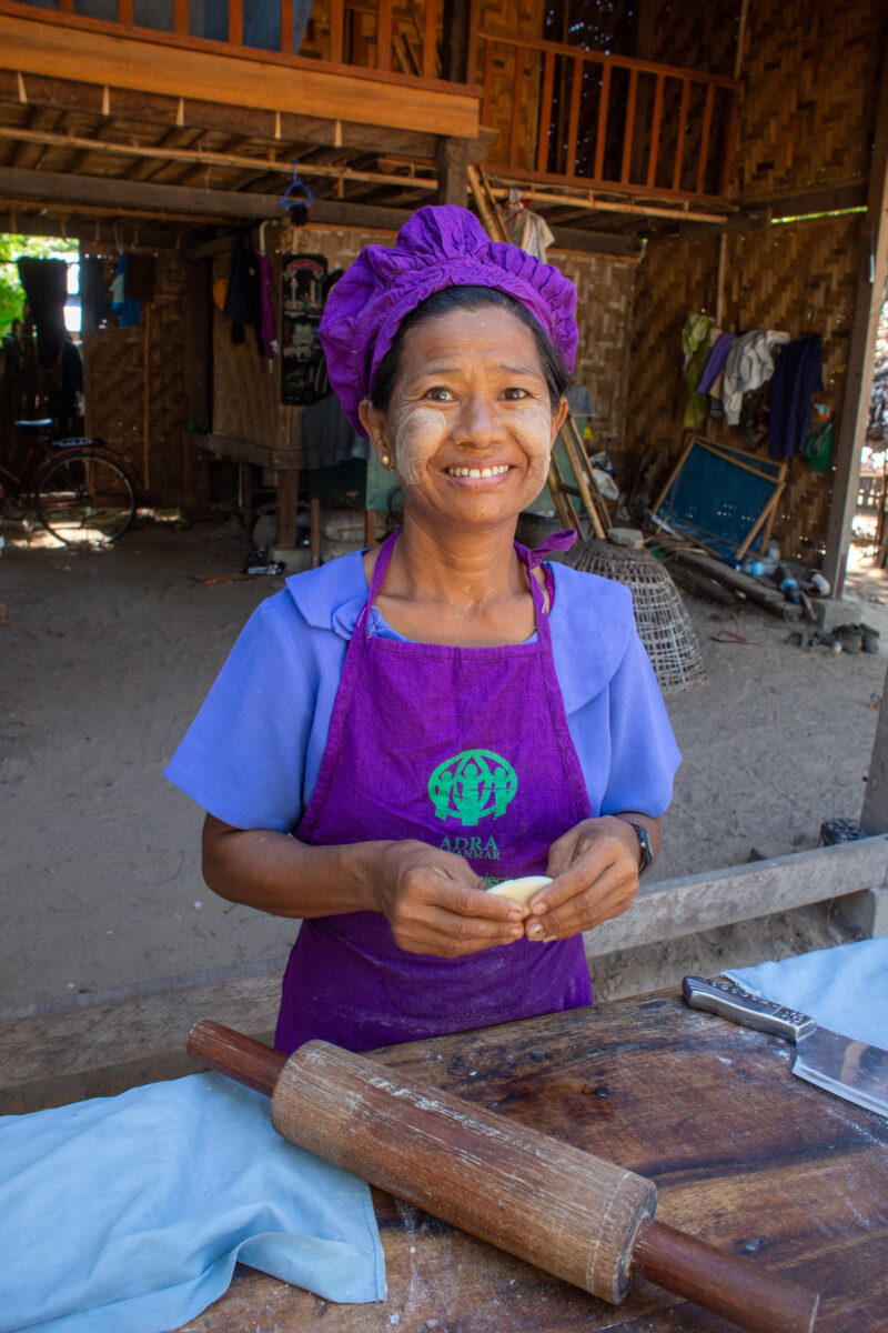 Home Bakery — People in rural Myanmar learn new ways to make income through food processing — City, Elderly, Eyes Open, Female, Frontal Face